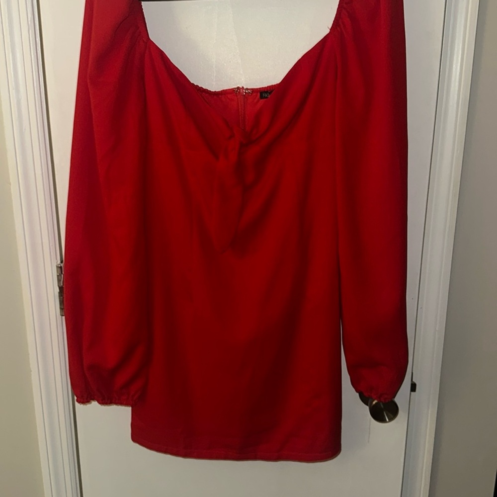Red, long sleeve fashion, nova dress